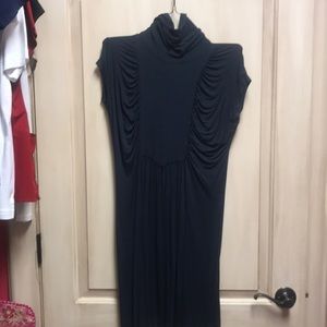 Navy turtle neck dress